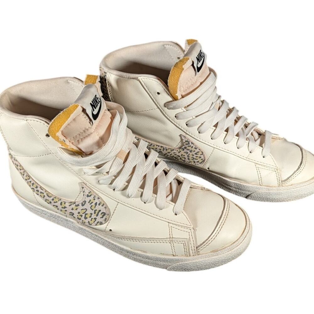 Nike Blazer Mid '77 SE Leopard Swoosh Sail Women's 9.5 Sneakers